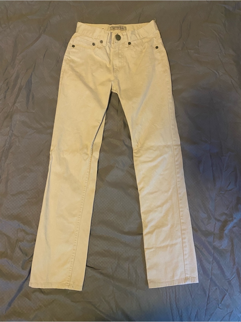 Calvin Klein Kids Beige Straight-Leg Jeans